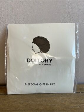Doitory Black Silk Bonnet  For Sleeping. Protect Hair From Frizz. Lock Moisture.